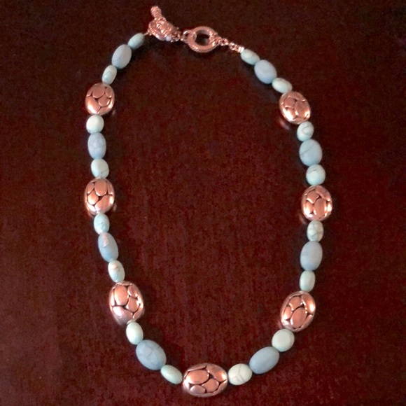 Turquoise necklace and bracelet set - Picture 3 of 12